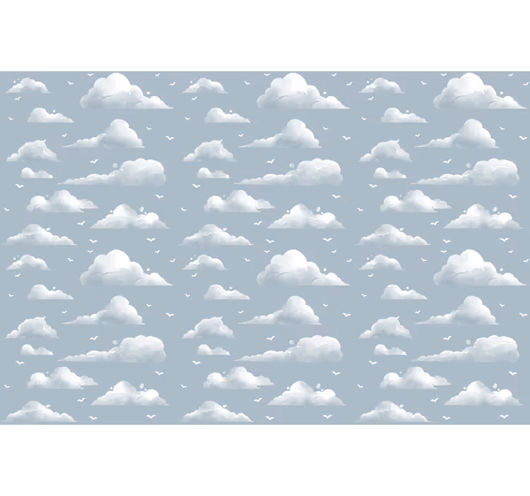 Rollo fenster wolken mit flauschigem grauen muster - TenStickers