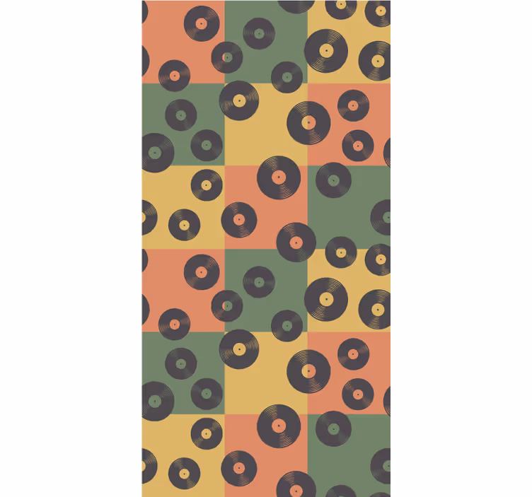 Mehr Vintage Rollo Fenster retro-schallplatten - TenStickers