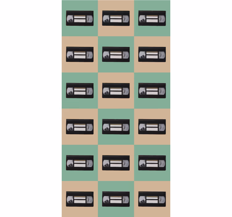 Mehr Vintage Rollo Fenster retro-bandmuster - TenStickers