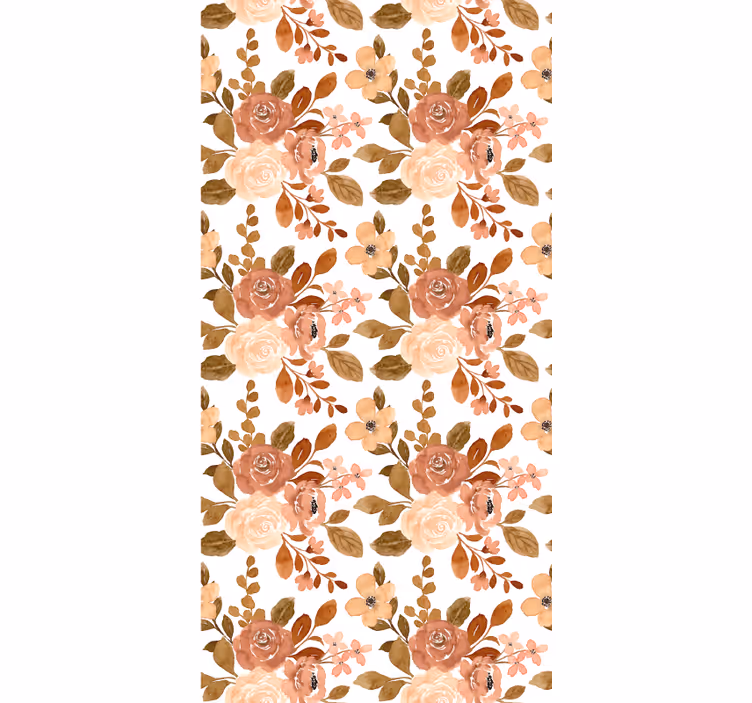 Rollo Fenster Blumen romantisches beiges muster - TenStickers