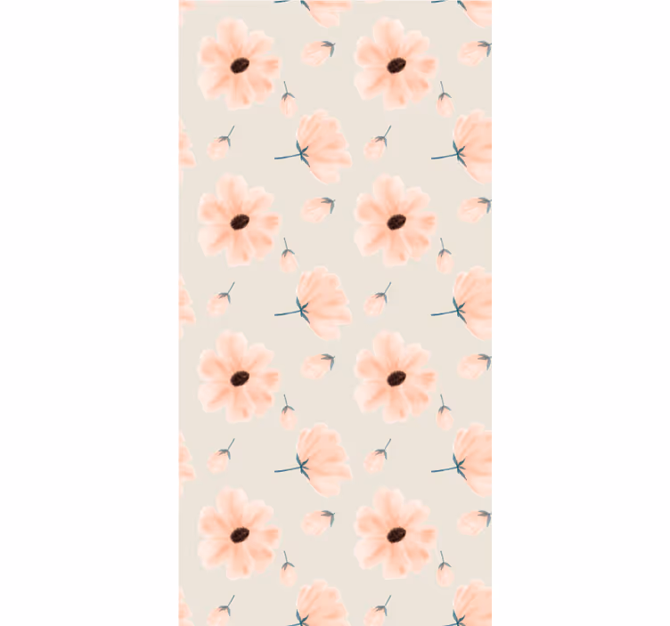 Rollo Fenster Blumen pastellfarbenes blumenmuster - TenStickers