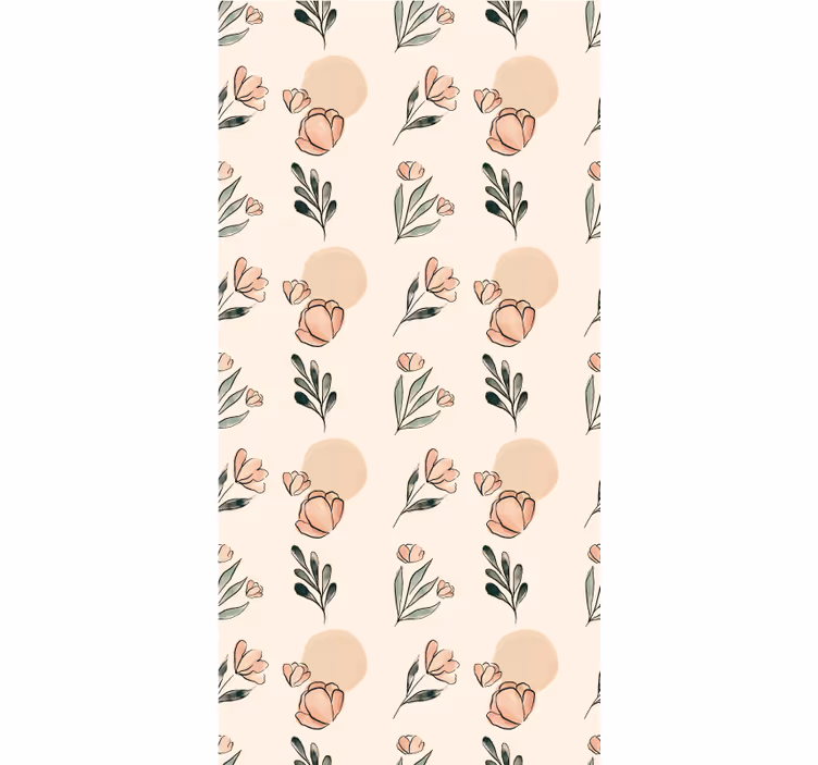 Rollo mit Blumen und Pflanzen Moderne pastell - TenStickers