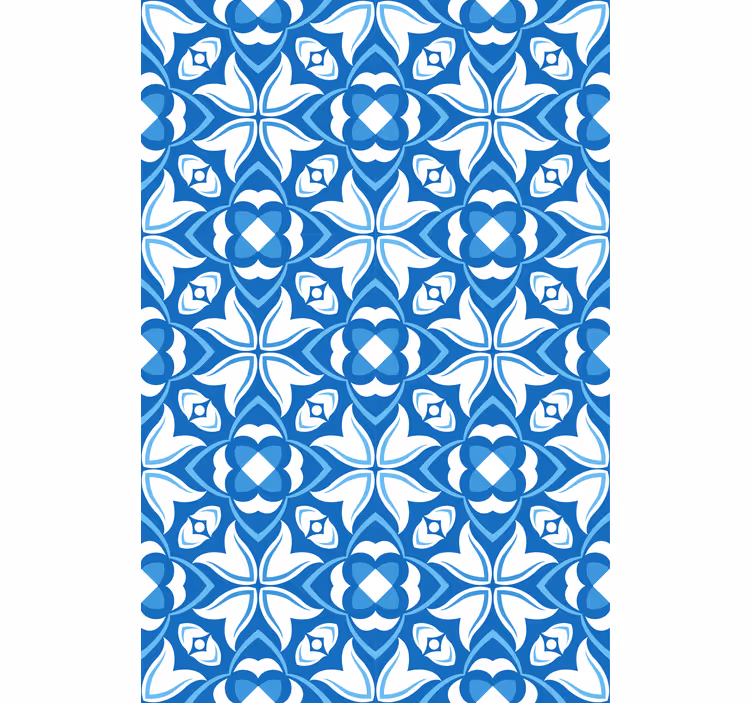Rollo Fenster Muster kompliziertes blaues motiv - TenStickers
