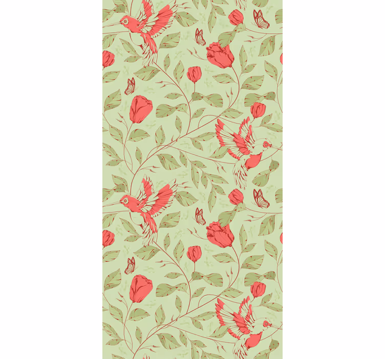Rollo Fenster Blumen kolibris und blüten - TenStickers