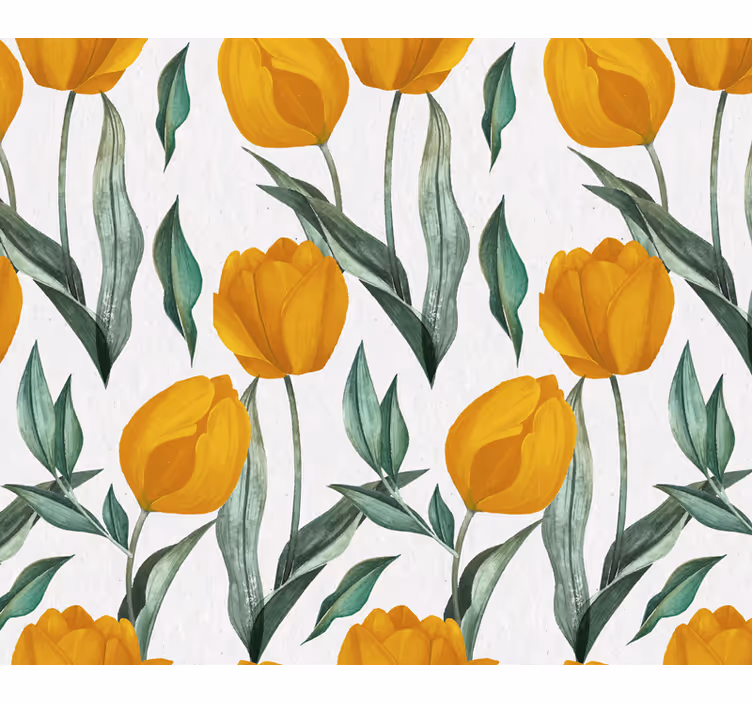 Rollo Fenster Blumen gelbe tulpenblüten - TenStickers