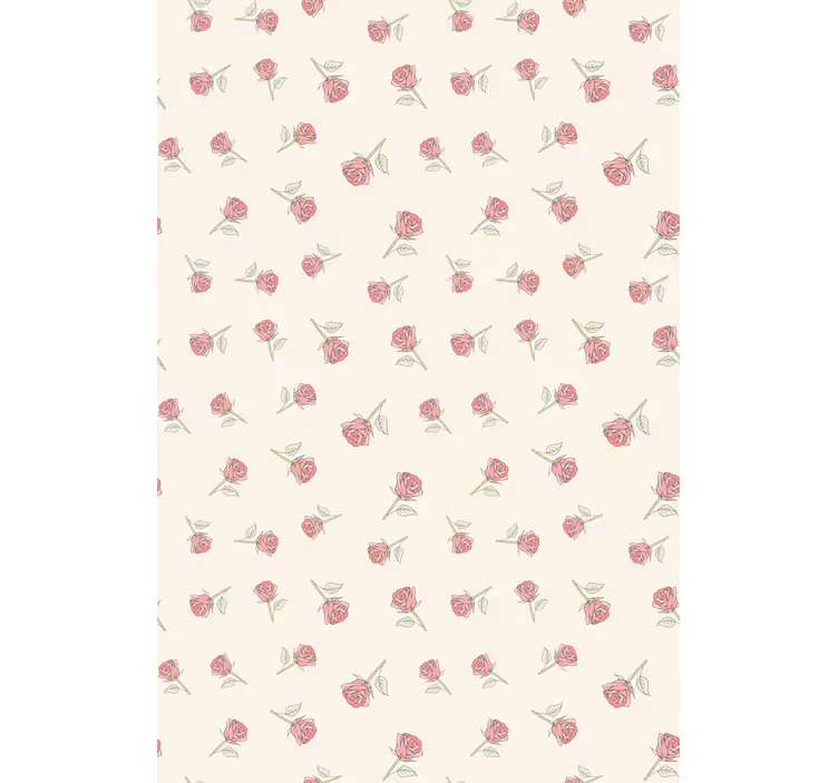 Rollo Fenster Blumen zartes rosenmotiv - TenStickers