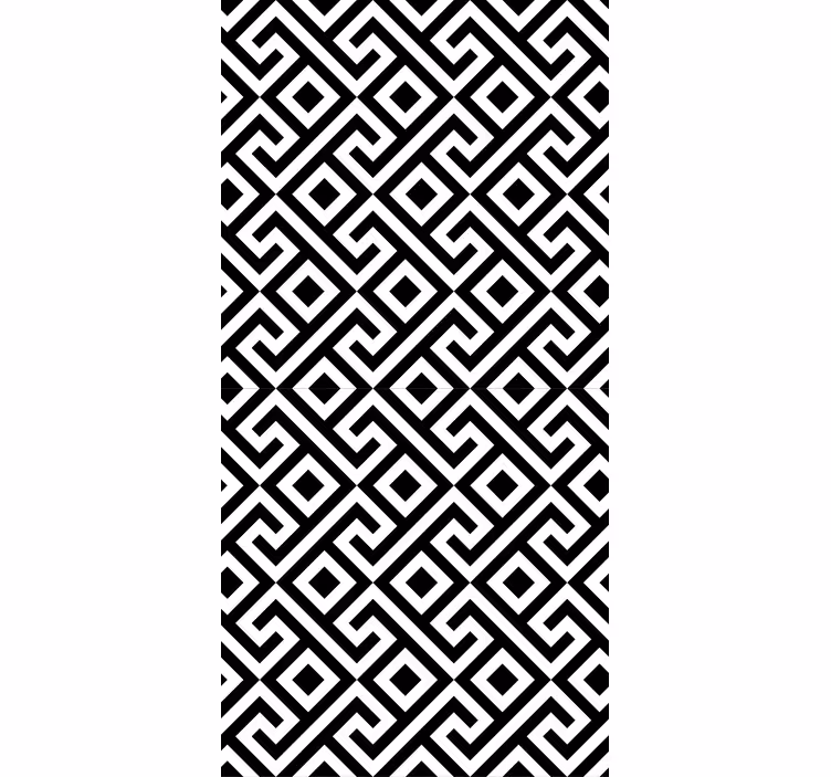 Rollo Fenster Muster geometrisch schwarz weiß - TenStickers
