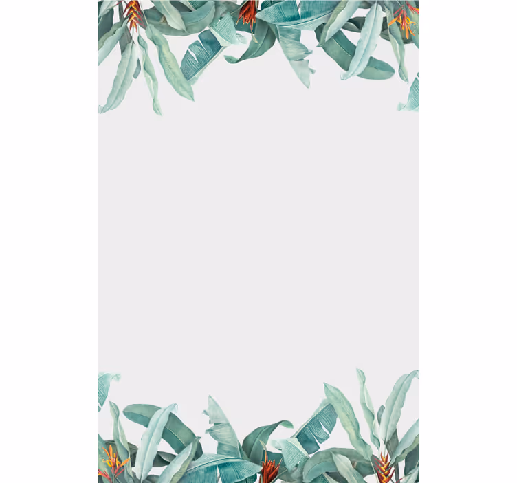 Rollo Fenster Blumen tropische blattgrenze - TenStickers