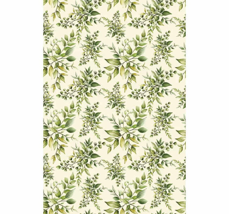 Rollo Fenster Blumen üppiges grün muster - TenStickers