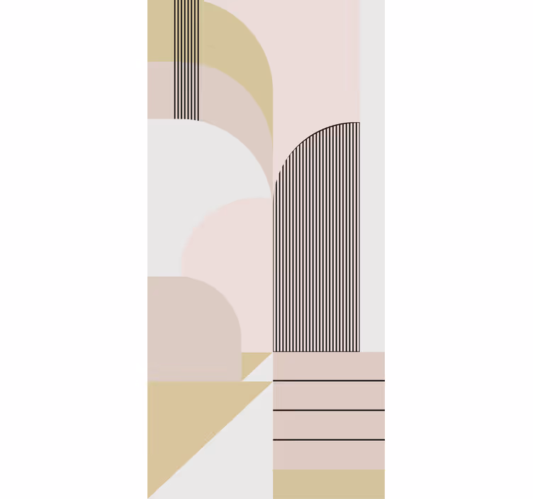 Fenster Rollo modern geometrisches kurvendesign - TenStickers