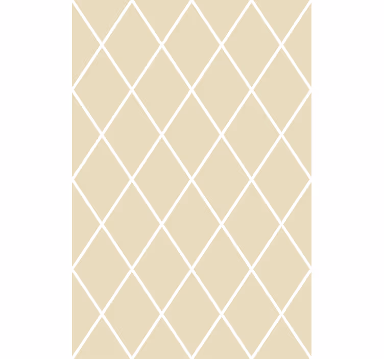 Wohnzimmer Rollos Cremefarbenes, minimalistisches rautenmuster - TenStickers