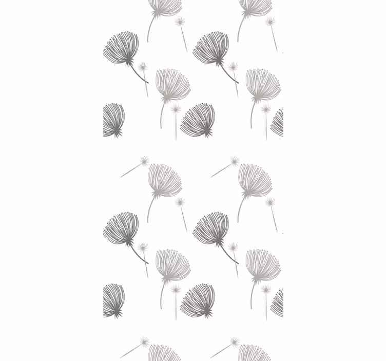 Rollo Fenster Blumen weiches graues muster - TenStickers