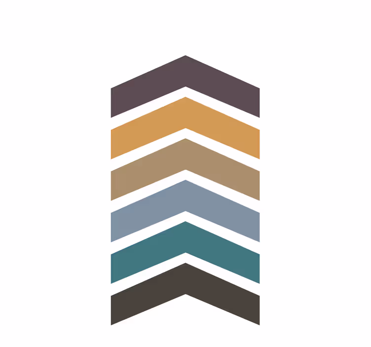 Fenster Rollo modern chevron-musterschichten - TenStickers