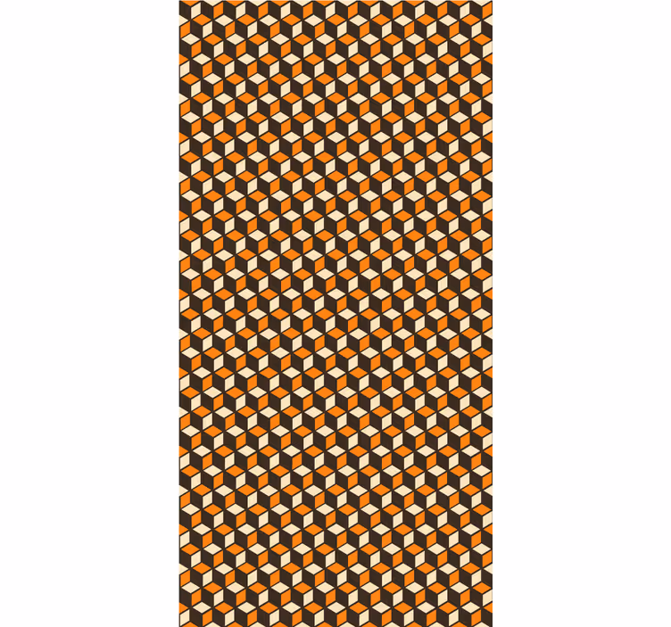 Mehr Vintage Rollos Orange retro-muster - TenStickers