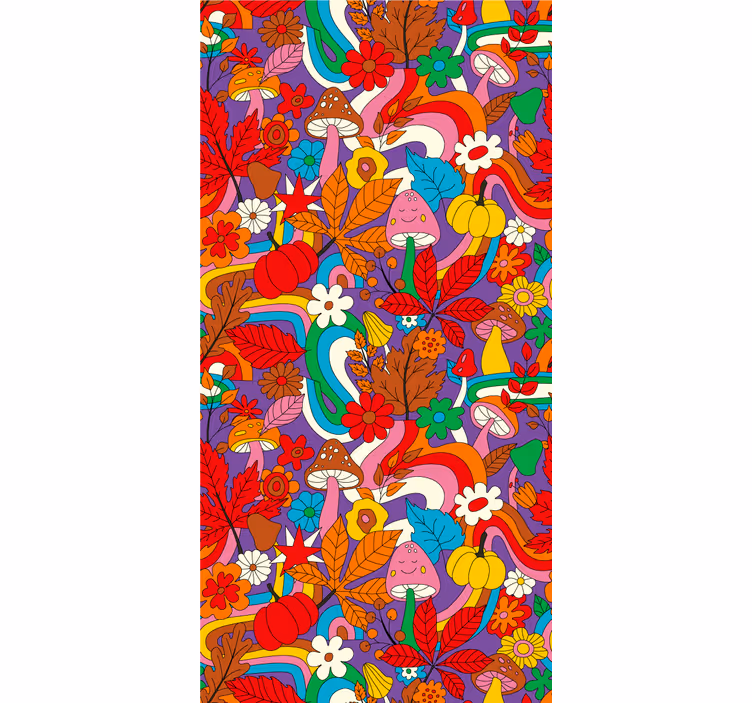 Rollo Fenster Spaß bunte pilzfantasie - TenStickers