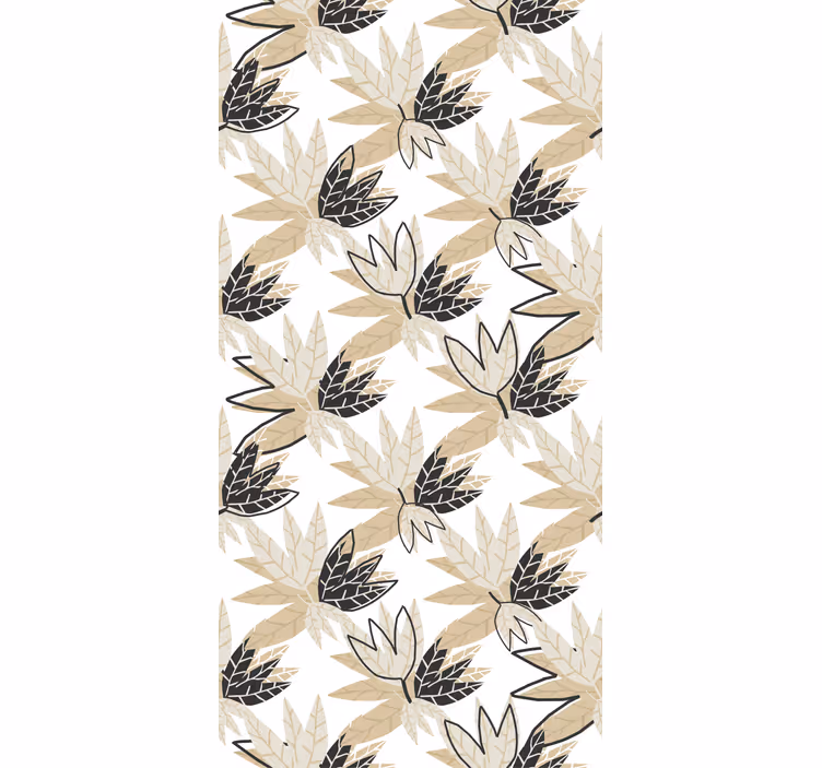 Rollo Fenster Blumen stylisches blättermotiv - TenStickers