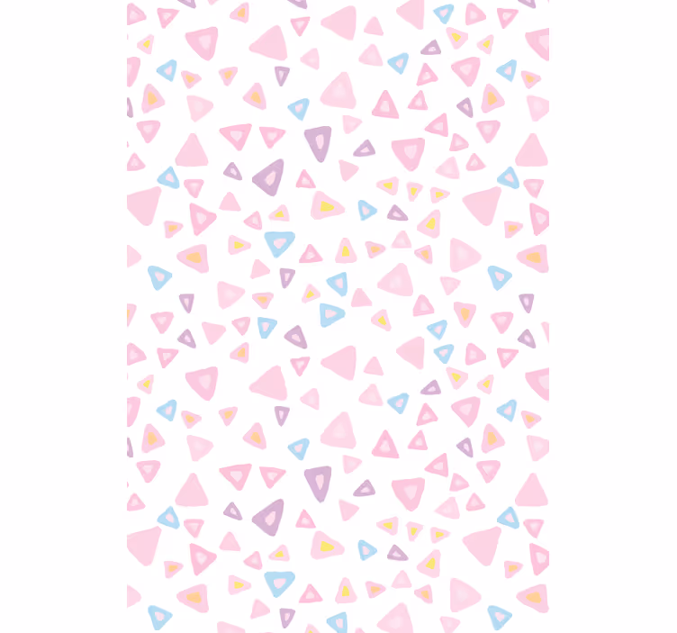 Rollo fenster kinderzimmer mit pinken dreiecken - TenStickers