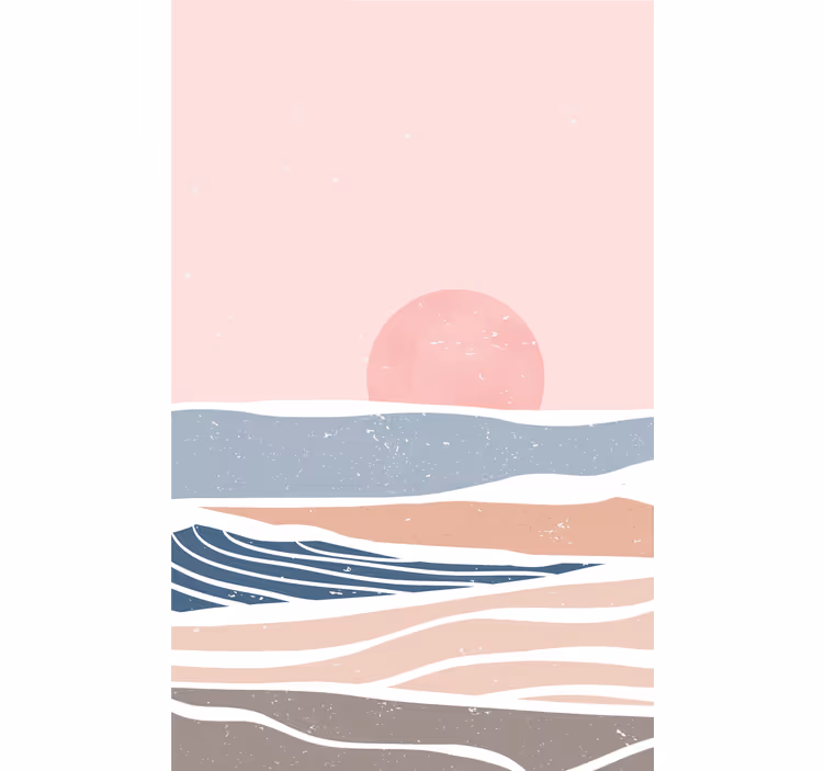 Mehr Vintage Rollo Fenster ruhige wellen bei sonnenuntergang - TenStickers