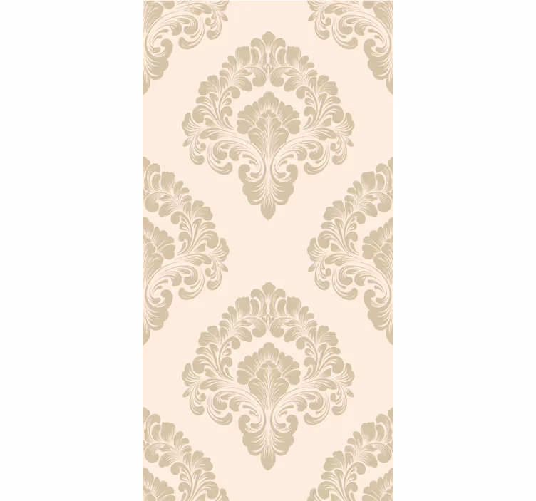 Rollo fenster elegant beige damastmuster - TenStickers