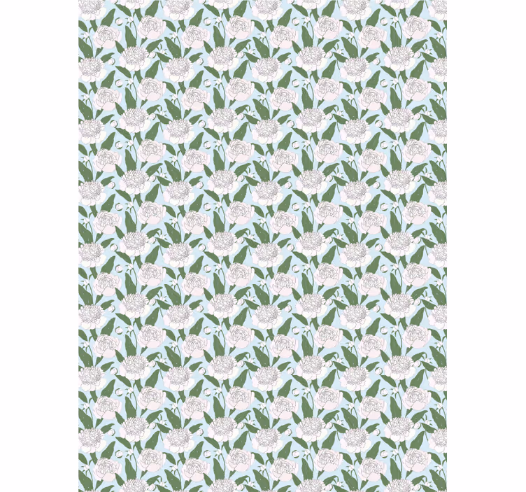 Rollo Fenster Blumen weißes pfingstrosenmuster - TenStickers