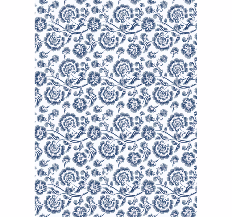 Rollo Fenster Blumen elegantes graues thema - TenStickers