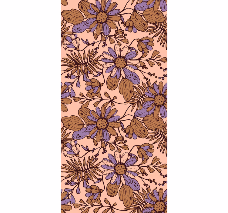 Rollo Fenster Blumen blumengartenmuster - TenStickers