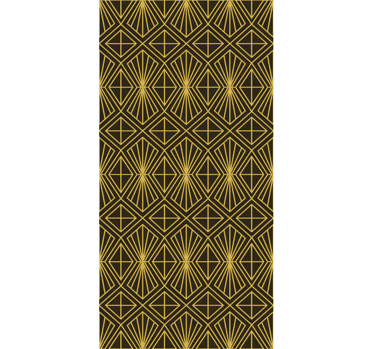 Mehr Vintage Rollos Geometrisches art-deco-muster gold - TenStickers