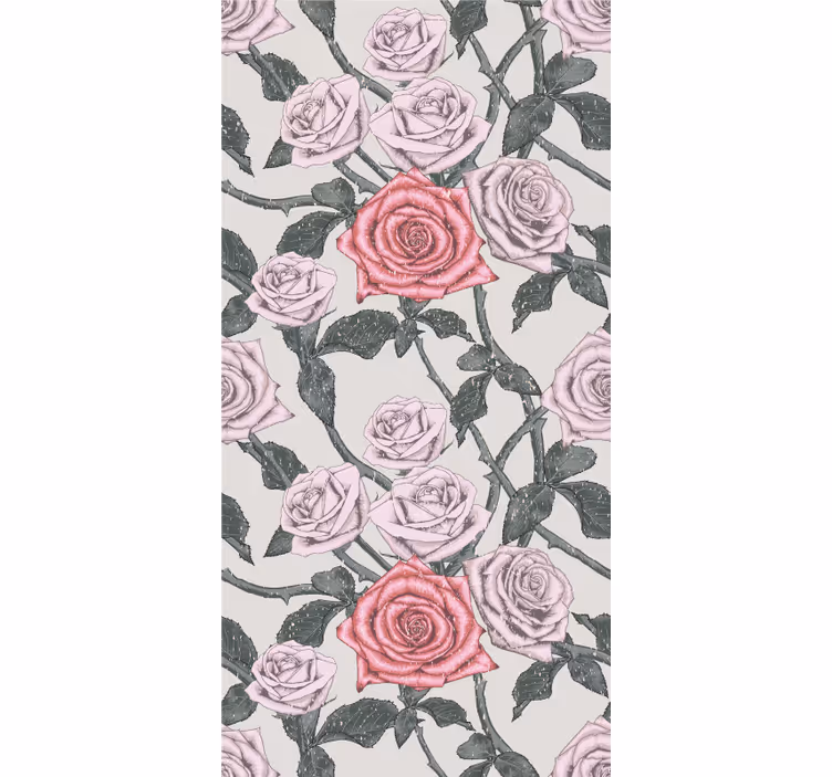 Rollo Fenster Blumen elegantes rosenarrangement - TenStickers