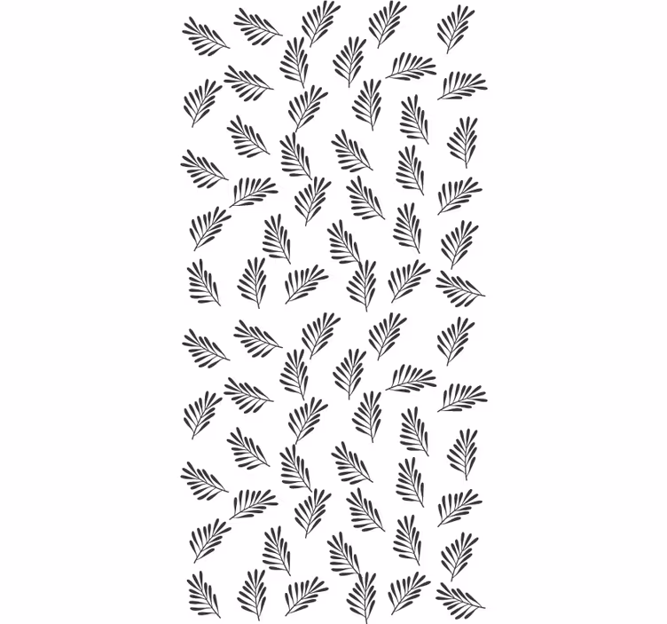 Rollo Fenster Blumen blattmotiv in schwarz und weiß - TenStickers