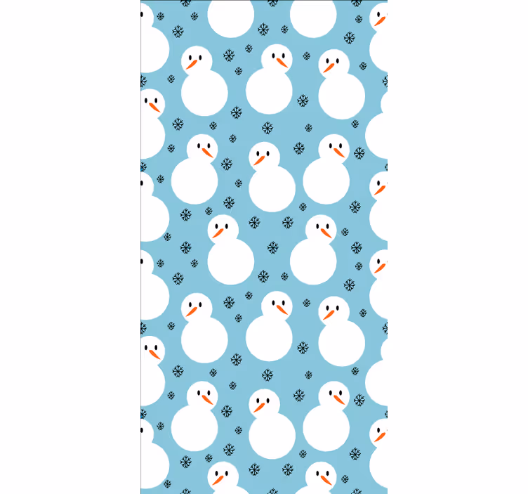 Rollo Fenster originell schneemann blaues muster - TenStickers