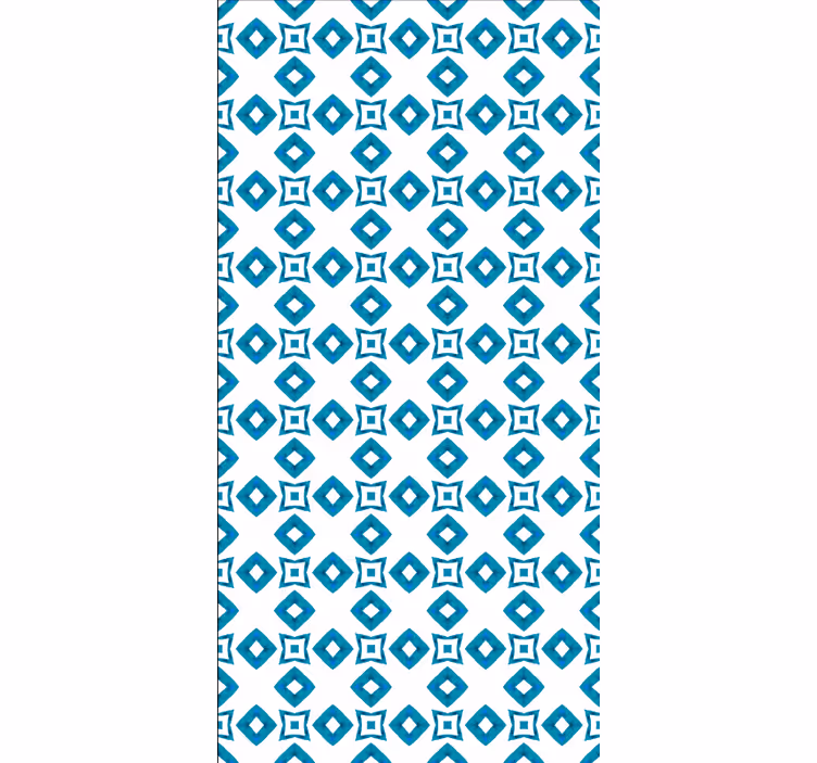 Küchenfenster Rollo geometrisches blaues muster - TenStickers