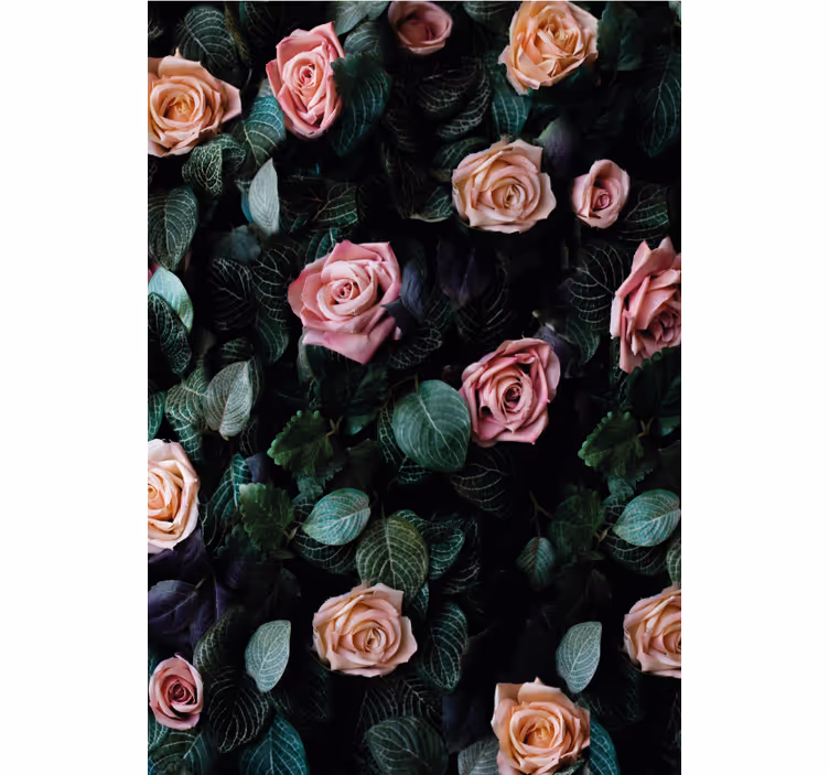 Rollo mit Blumen Rote rosenblüten - TenStickers