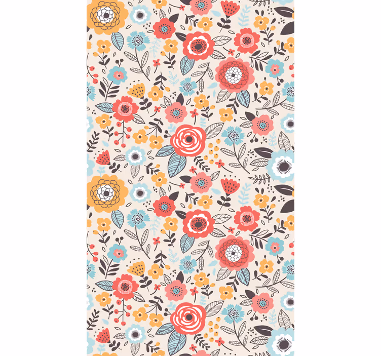 Rollo Fenster Blumen lebendiges botanisches arrangement - TenStickers