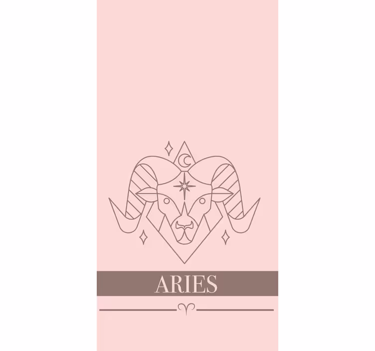 rollo Ehe Widder rosa karte sternzeichen Design - TenStickers