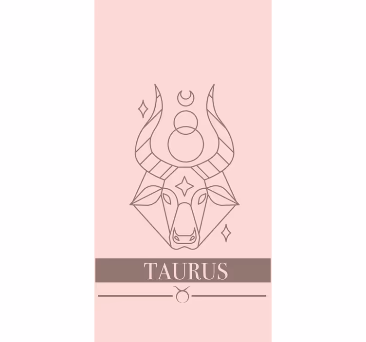 rollo Ehe Stier rosa karte sternzeichen Design - TenStickers