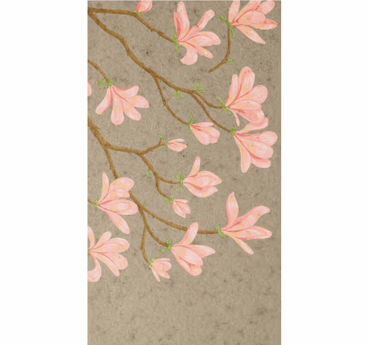Rollo fenster blumen zarte pinke blumen - TenStickers