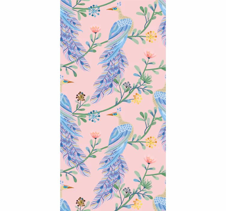 Rollo Fenster Blumen tropisches vogeldesign - TenStickers