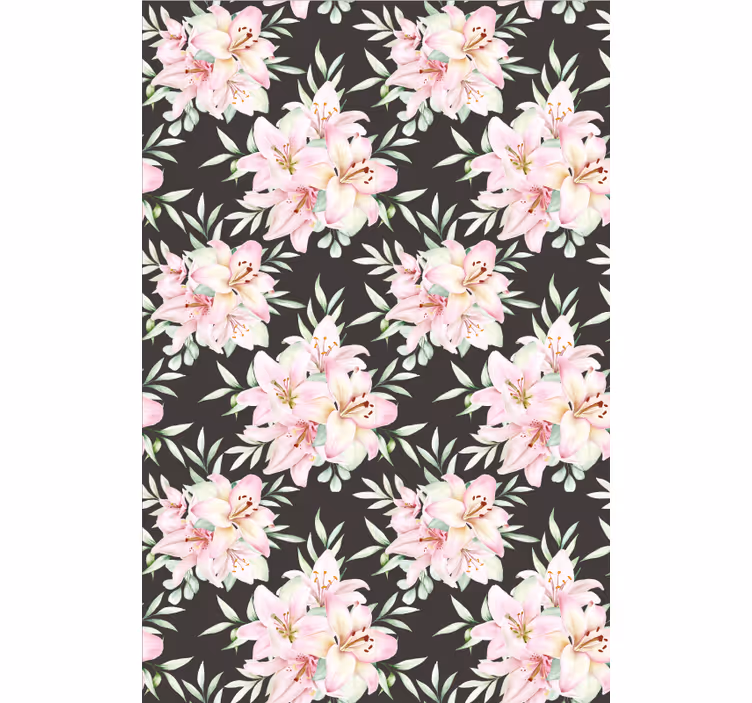 Rollo Fenster Blumen lilienmuster - TenStickers