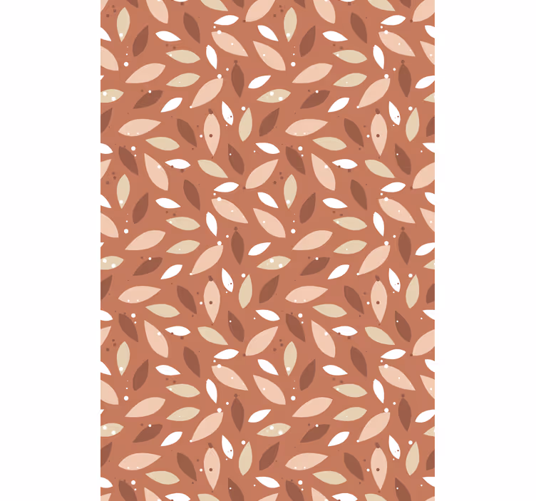 Rollo Fenster Blumen blattbraunes muster - TenStickers