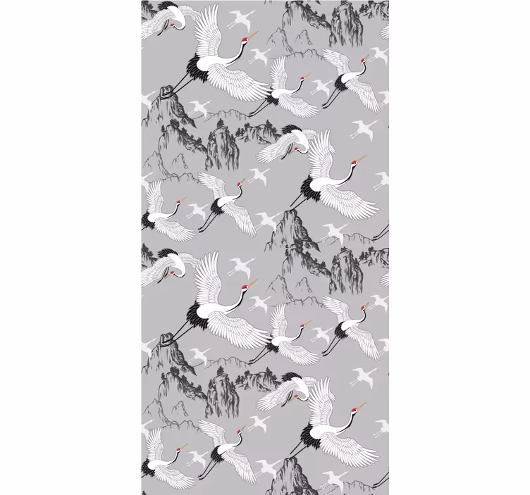 Rollo Fenster weitere Tiere elegante kräne und gipfel - TenStickers