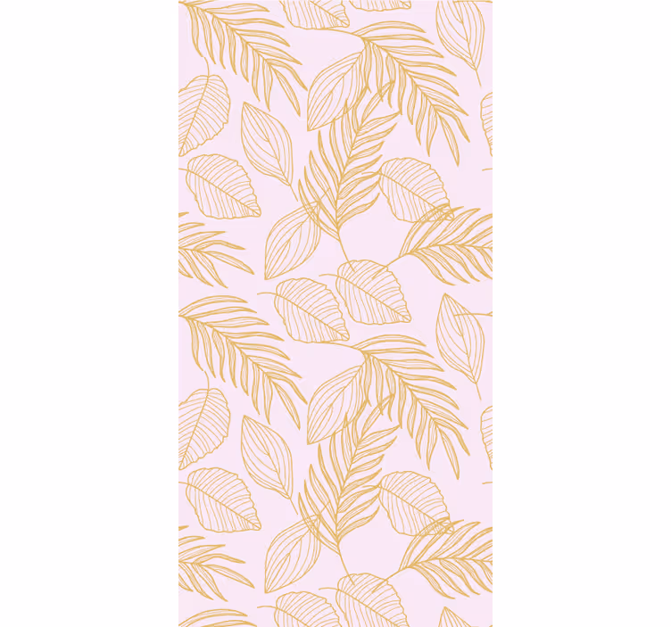 Rollo Fenster Wohnzimmer elegantes blattmuster - TenStickers
