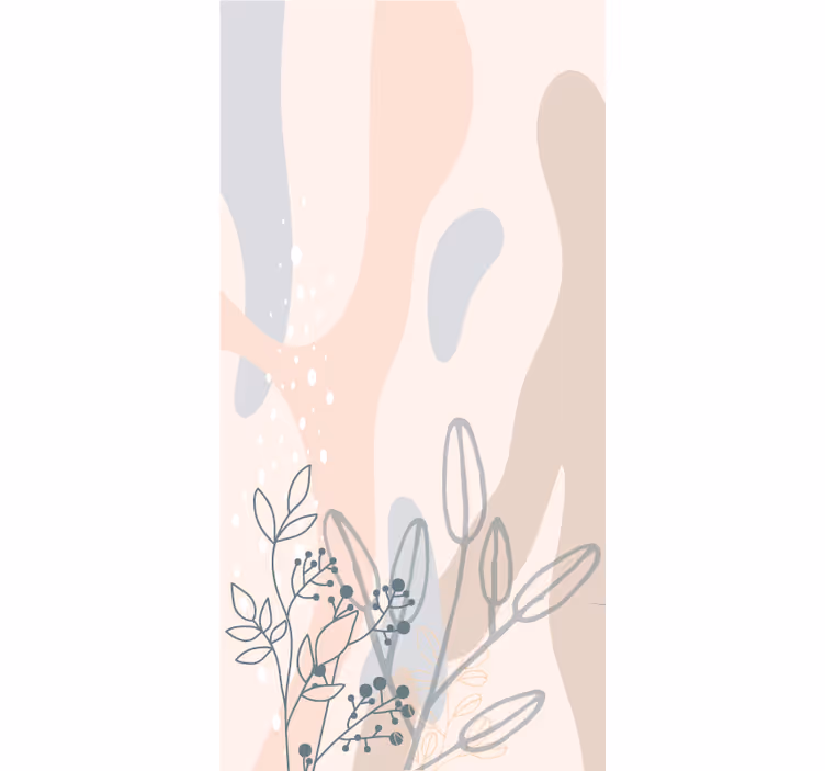 Rollo fenster blumen elegante blumensilhouette - TenStickers