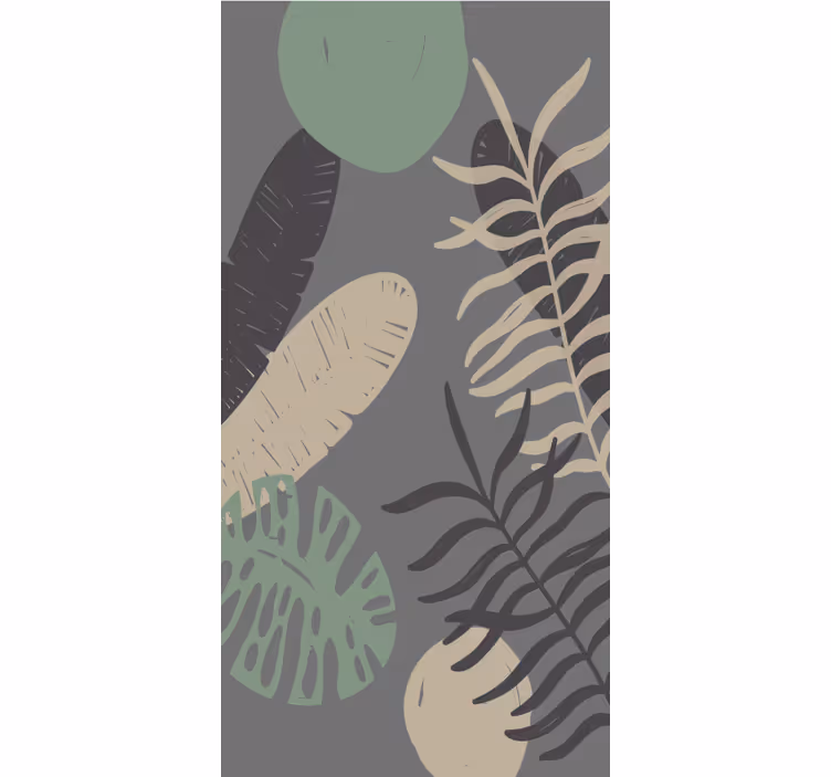 Rollo Fenster Blumen tropisches grünmuster - TenStickers