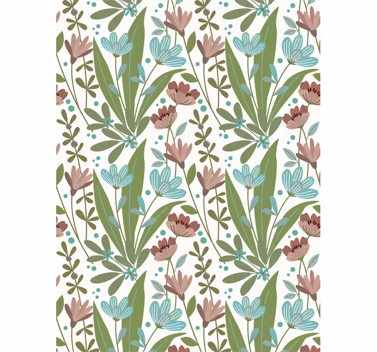 Rollo Fenster Blumen florale blattmuster - TenStickers