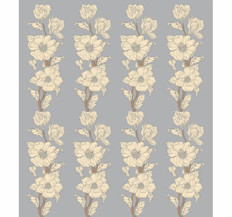 Rollo mit Blumen "neuer nostalgie-stil" magnolie - TenStickers