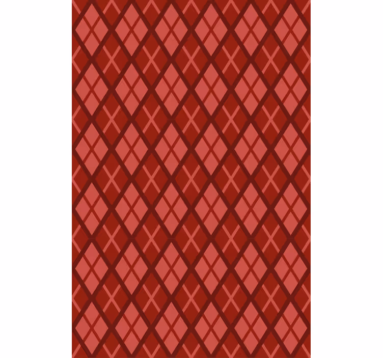 Rollo Fenster rot rautenmuster-motiv - TenStickers