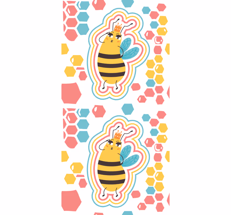 Rollo fenster tiere mit niedlichem bienencharakter - TenStickers