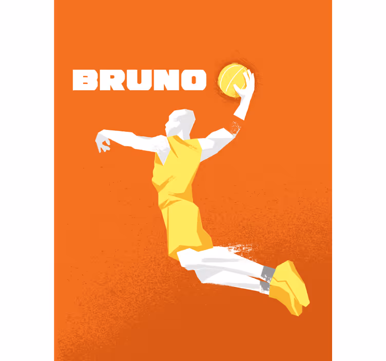 rollo Sport Personalisierter name des basketballs - TenStickers