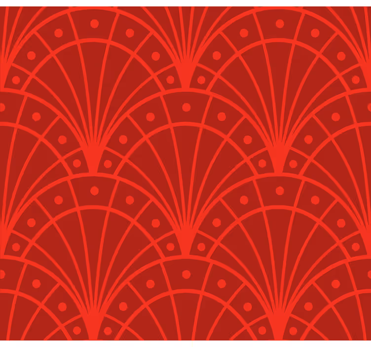 Rollos fürs Wohnzimmer elegantes rotes art deco - TenStickers