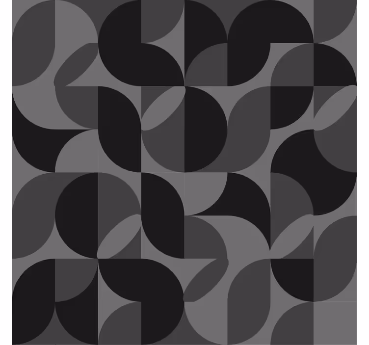 Rollos fürs Wohnzimmer retro-schwarze formen - TenStickers